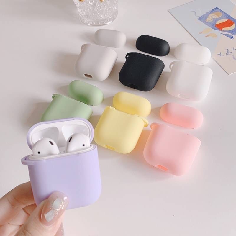 🌈เคสแอร์พอด เคสสีพื้น เคสสีพาสเทล Basic Silicone  มี 7 สี Airpods Gen 1 - 2 - Pro เคสซิลิโคนบาง i9s,