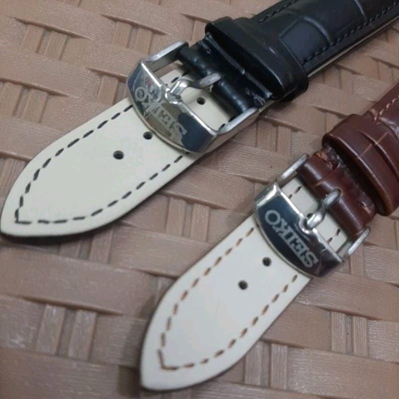 SEIKO WATCH STRAP สายรัดหนังแท้ 18MM 20MM 22MM SEIKO WATCH STRAP