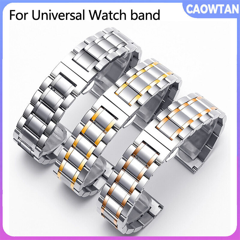 18 20 22 24 มม.สแตนเลสสําหรับ Galaxy 3 4 5 เกียร์ S3 คลาสสิกสร้อยข้อมือโลหะสําหรับ GT GT2 Amazfit GT