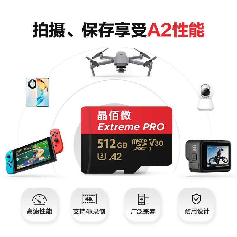 Drone Dedicated tf/sd Card 128/256gb A2 U3 การ์ดหน่วยความจําความเร็วสูงกล้องแอคชั่น V30 การ์ดหน่วยคว