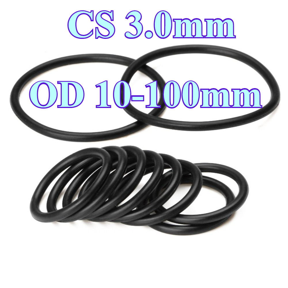 [DXM-STH] แหวนโอริงสีดํา/แหวนยางซีล cs3.0mm * OD10-100mm