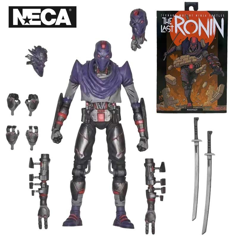 NECA 54334 ของเล่นเต่านินจาวัยรุ่น The Last Ronin Action Figure Ultimate Foot Bot 18 ซม.ตุ๊กตาต้นฉบั