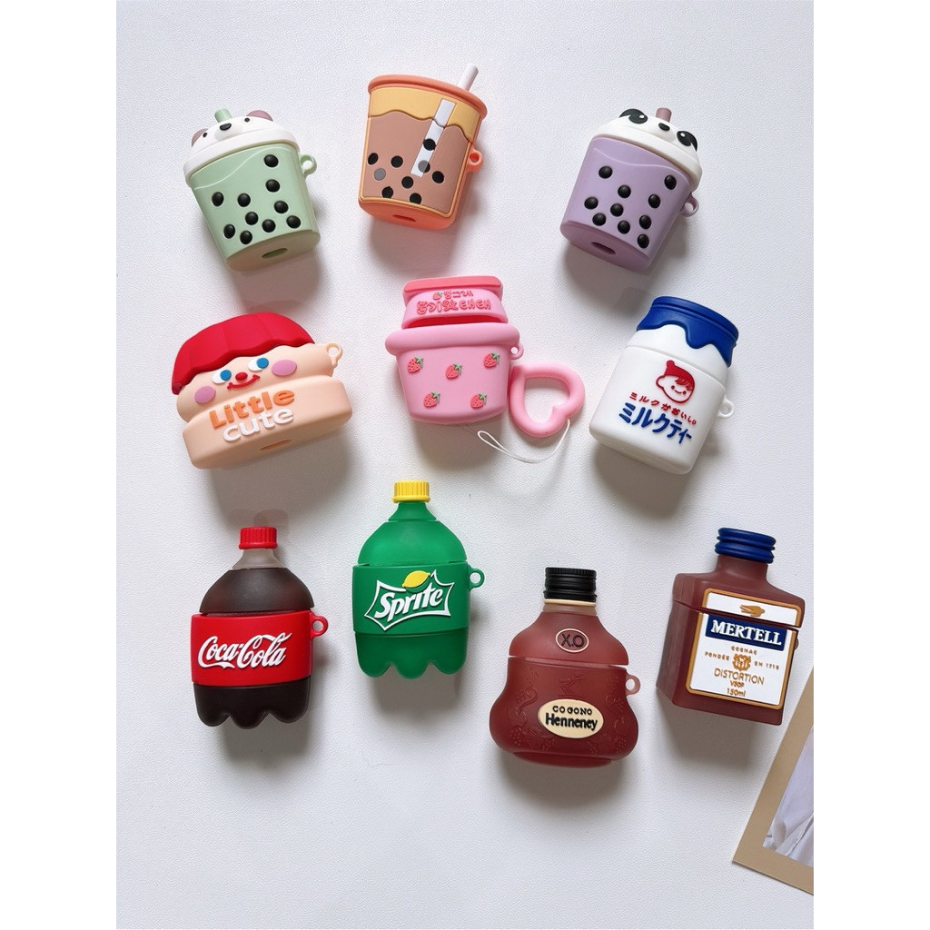 พร้อมส่งจากไทย💕เคสสำหรับ Airpods Case หูฟัง Apple AirPods ซิลิโคน Apple AirPods รวมลายเครื่องดื่ม