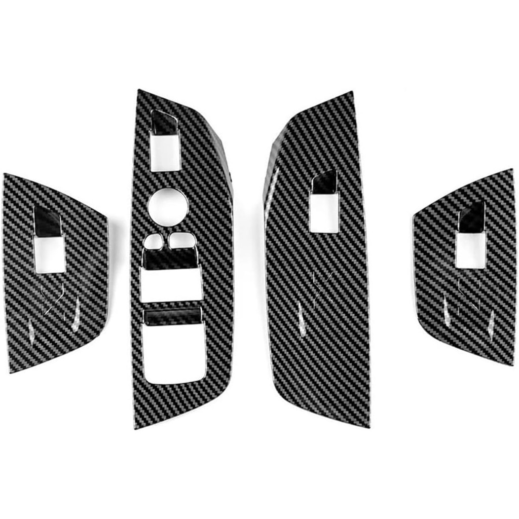 รถประตู Handle Pull Trim Cover ใช้งานร่วมกับ BMW X3 X4 G01 G02 2018-2023 ABS คาร์บอนไฟเบอร์ภายในหน้า