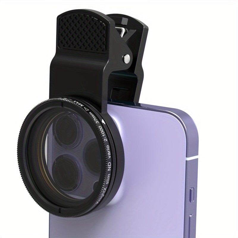 ที่วางโทรศัพท์ 37 มม. พร้อม ND2-1000 Neutral Density Filter - คลิปหนีบกระจกออปติคอลสําหรับสมาร์ทโฟน 