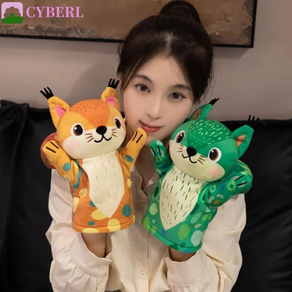 CYBERLINX ตุ๊กตาสัตว์, Squirrel Storytelling ตุ๊กตากระรอกของเล่น,ของเล่นตุ๊กตา Movable ปากจําลอง Sof