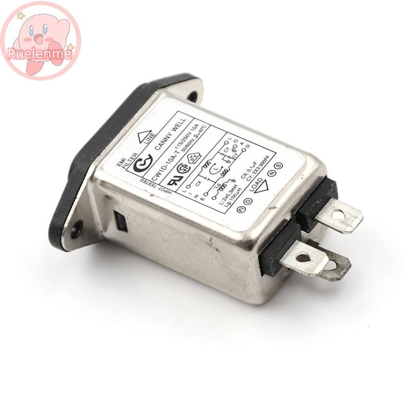 ถูกต้อง 1PCS EMI RFI Filter AC 250V 10A CW1D-10A-T Suppressor Power Line ตัวกรองเสียงรบกวน
0
0
0
0
0