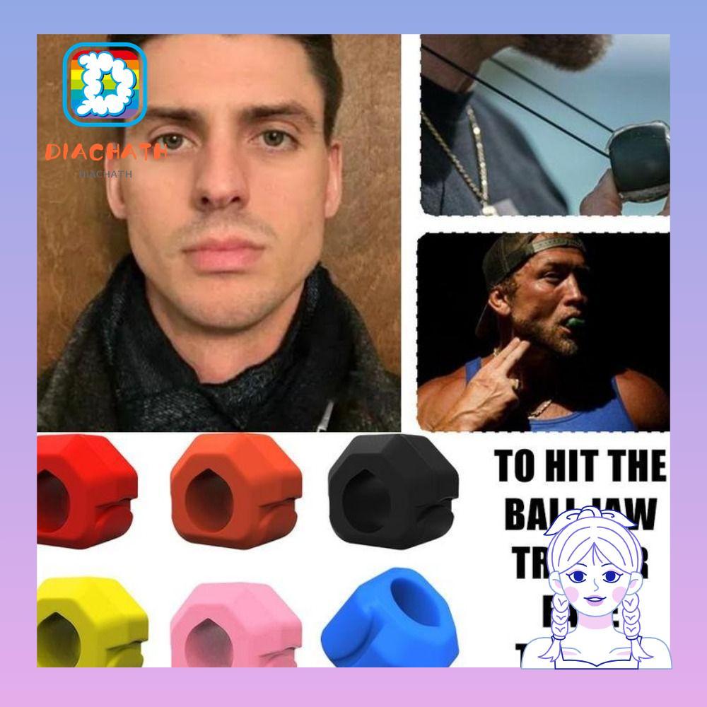 DIACHATH Jaw Trainer, BPA Free Gum Tablets Jawline Exerciser, Anti-stress Silicone Exerciser Shaper 