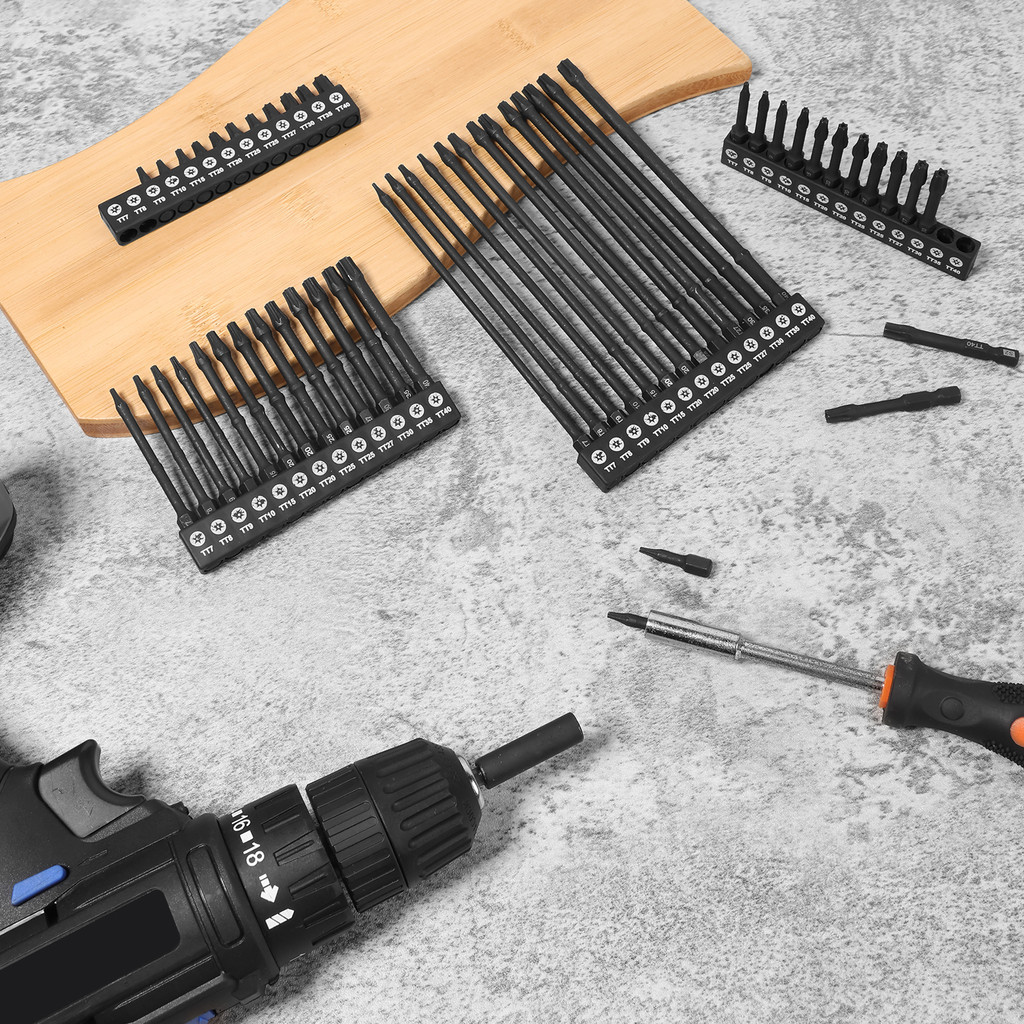 52 ชิ้น Torx ไขควงชุด Bit TT7 ถึง TT40 ความแข็งสูง Impact Bit ชุด 1/4 นิ้ว Hex Shank SHOPTKC3468