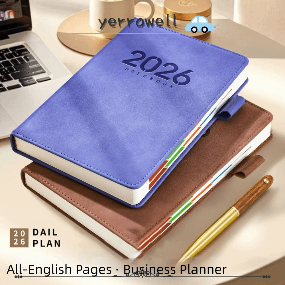 YERROWELL Schedule Planner, Spiral Binding Wear-resistant Time Management Planner, Full Year Elastic