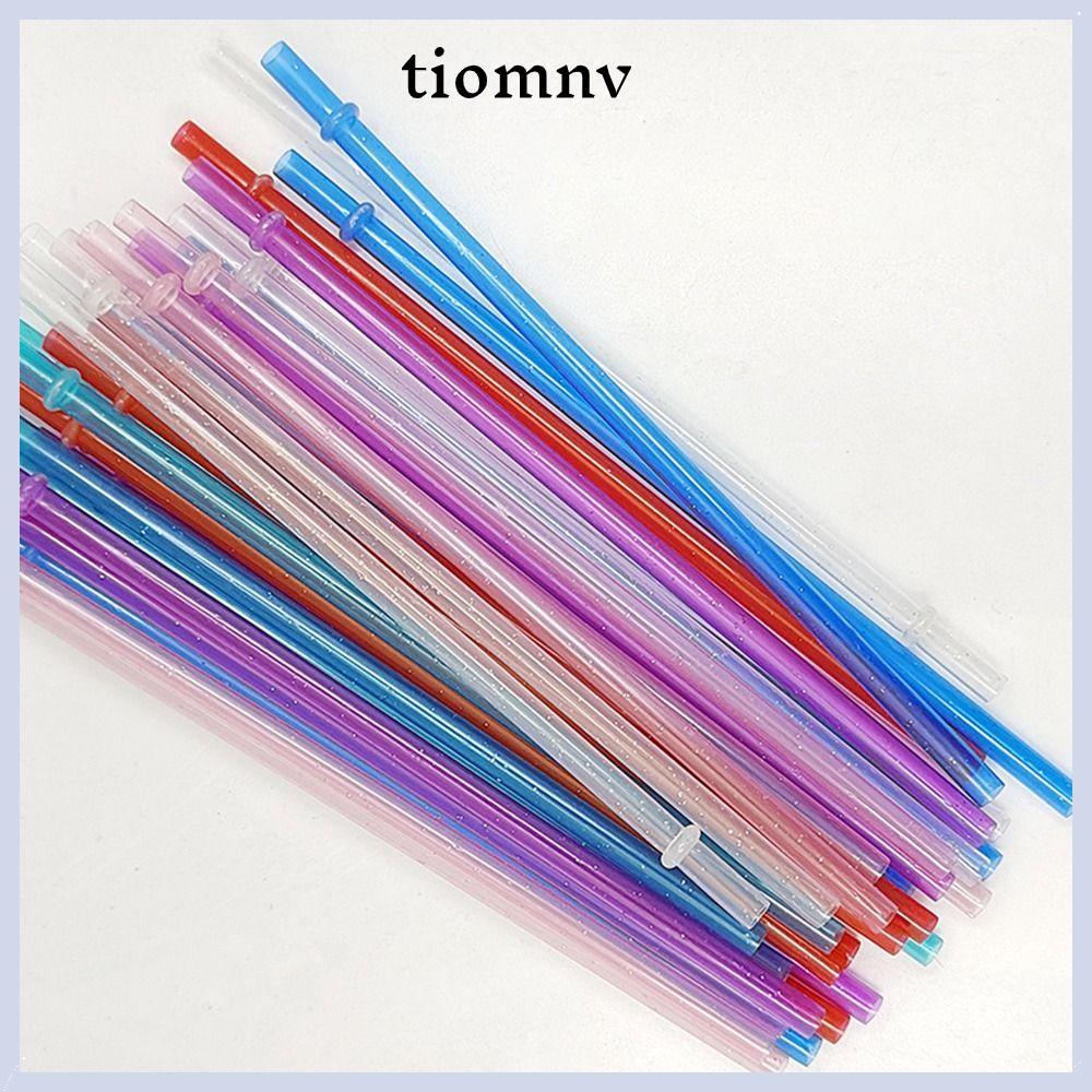 TIOMNVTH 1PC ผงทองหลอดพลาสติก, รถ Travel Cup ถ้วยฟางอุปกรณ์เสริม Glitter Straw, นํากลับมาใช้ใหม่ด้วย