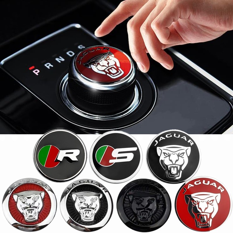 เกียร์รถเกียร์ Shift Knob แผงปุ่ม Trim สติกเกอร์ตกแต่งรูปลอกสําหรับ Jaguar XF XFL XE XJL XJ F-PACE X