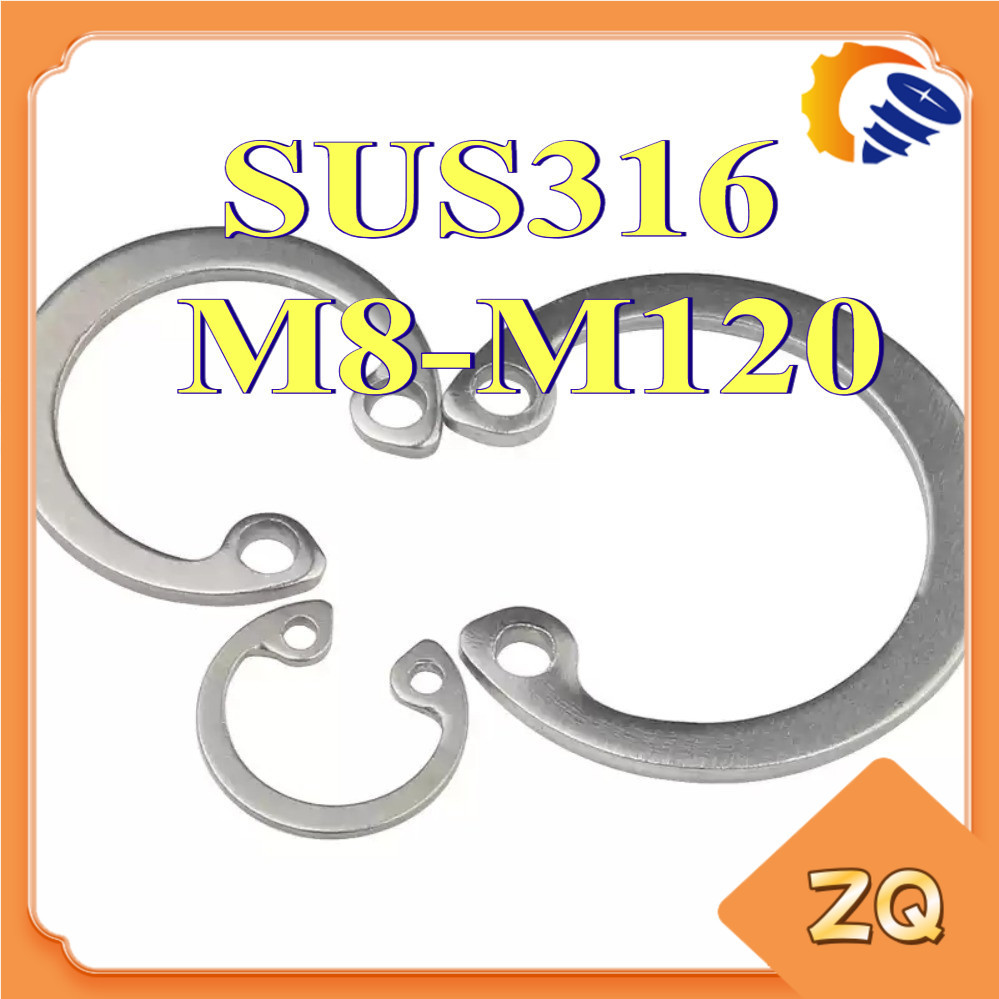316 สปริงรูสแตนเลส C ประเภทแหวนด้านใน 65 แบริ่งการ์ดรูแมงกานีส A4 รูแหวนยึดยางยืด M8-M120ZQ-MB