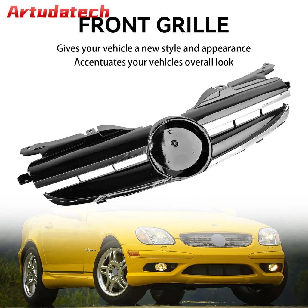 Artudatech ด้านหน้ากันชน Grille Grill Fit สําหรับ Mercedes Benz SLK-Class R170 SLK320 SLK230 SLK200