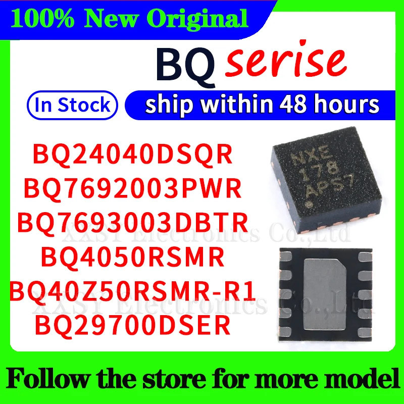 5PCS BQ24040DSQUR BQ7692003PWR BQ7693003DBTR BQ4050RSMR BQ40Z50RSMR-R1 BQ29700DSER QFN ชิป ic