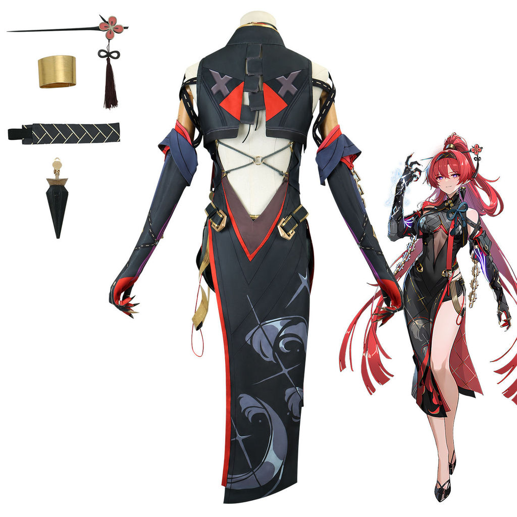 พร้อมสต็อก Mingchao Yinlin cheongsam ชุดคอสเพลย์สองมิติสำหรับผู้หญิง