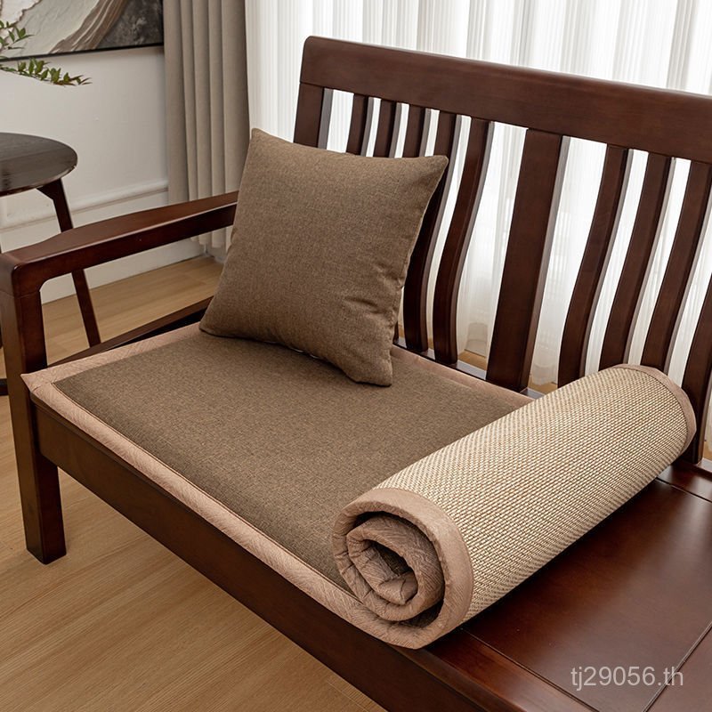 ที่ถอดออกได้ล้างทําความสะอาดได้ผ้าฝ้ายผ้าลินินสมัยเก่าเบาะเบาะทําสี่ฤดูกาลสากลมะฮอกกานีสองด้านเล็บเบ