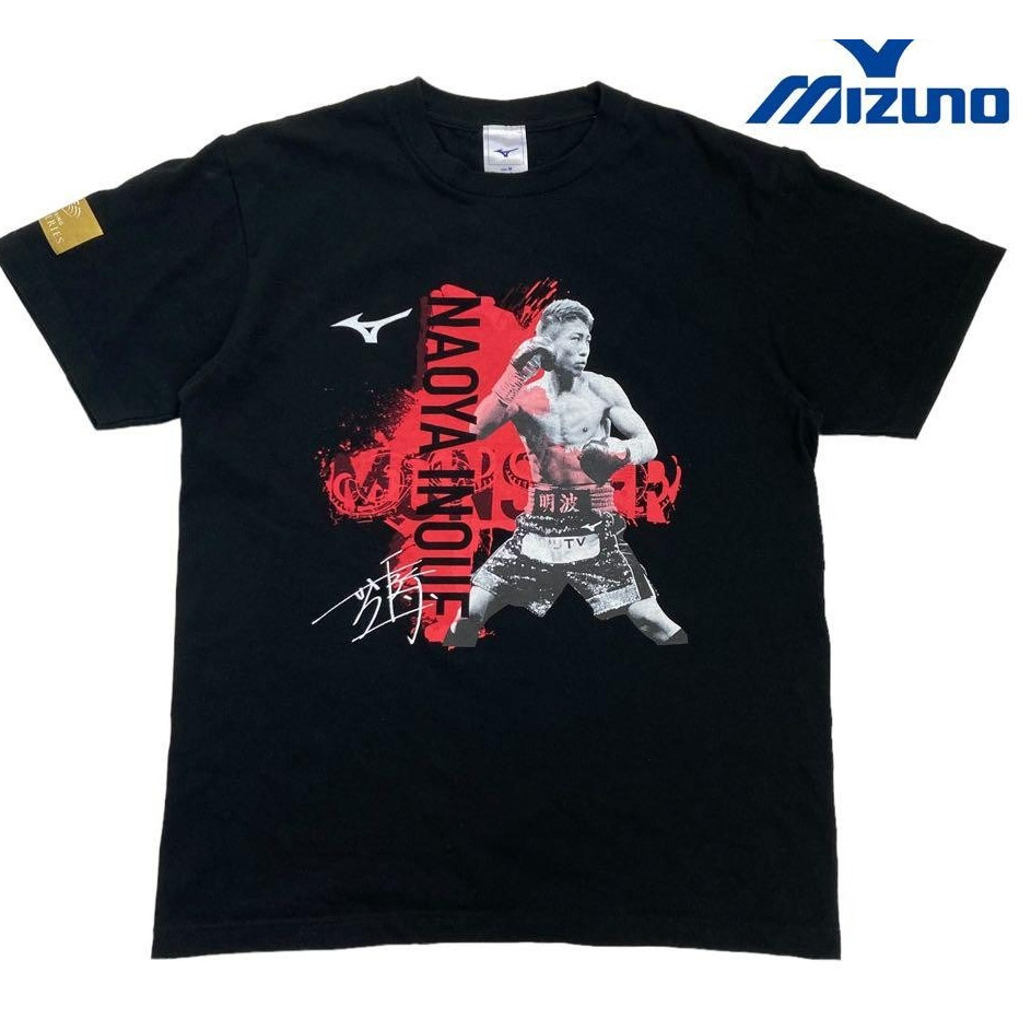 เสื้อยืดผ้าฝ้าย 100% สีดำ ออกแบบโดย Naoya Inoue สำหรับการชกมวยและสวมใส่ทุกวัน
