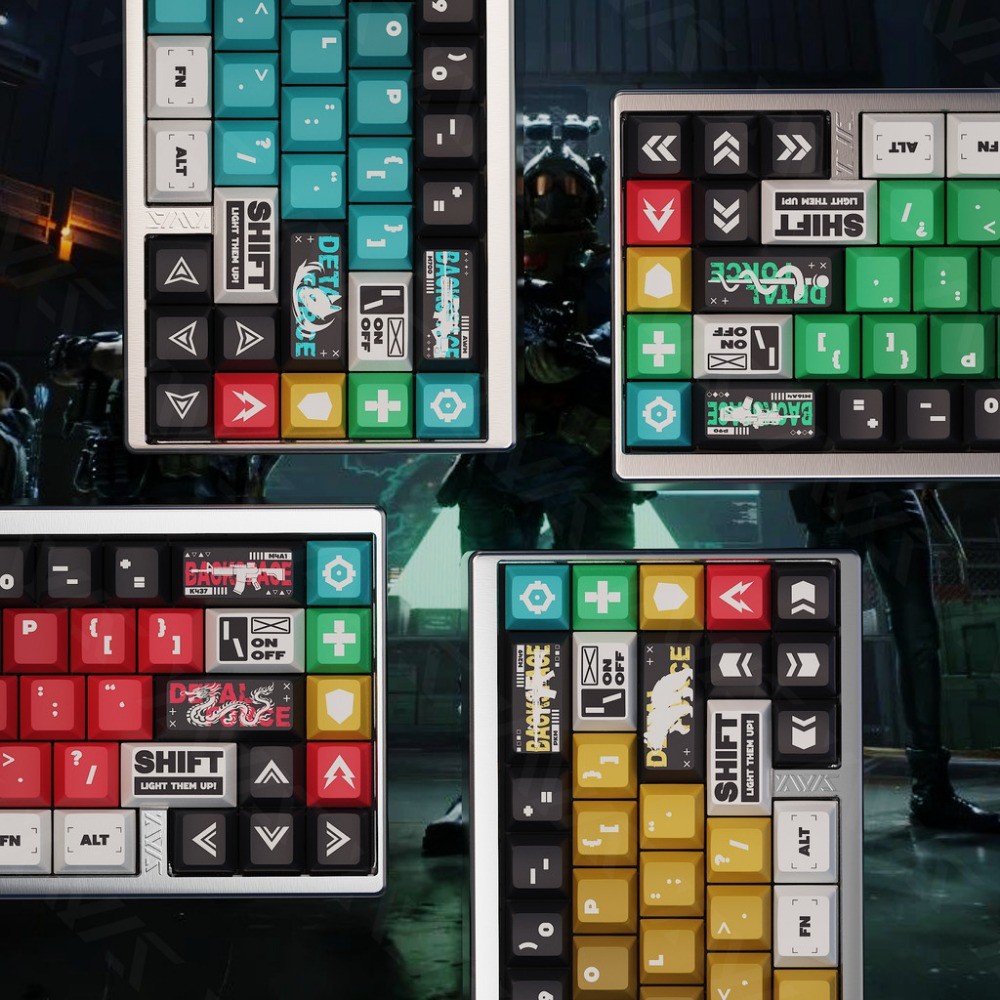 แอ็คชั่นเดลต้า‌ Keycaps โปรไฟล์เชอร์รี่ PBT Wooting Aula F75 Mechanical Keycap Dye Sublimation Gamin