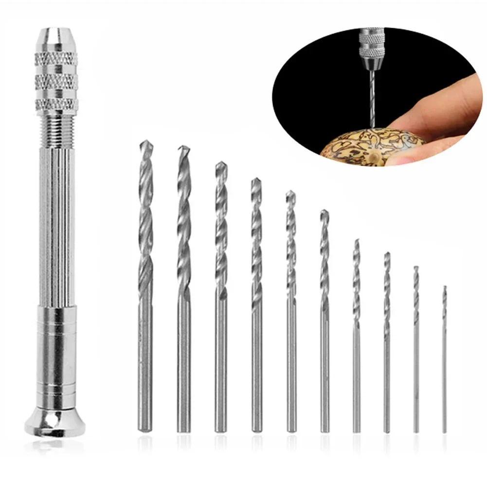 1/11pcs 0.3-3 มม.DIY Jewelers เจาะเพชรเครื่องมือโรตารี่ Mini Micro Hand เจาะงานไม้เจาะเครื่องมือ