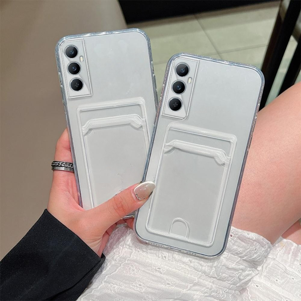 CASE REALME C65, C67 CASE CARD CLEAR TRANSPARENT SOFT SLOT CARD / WALLET CASE