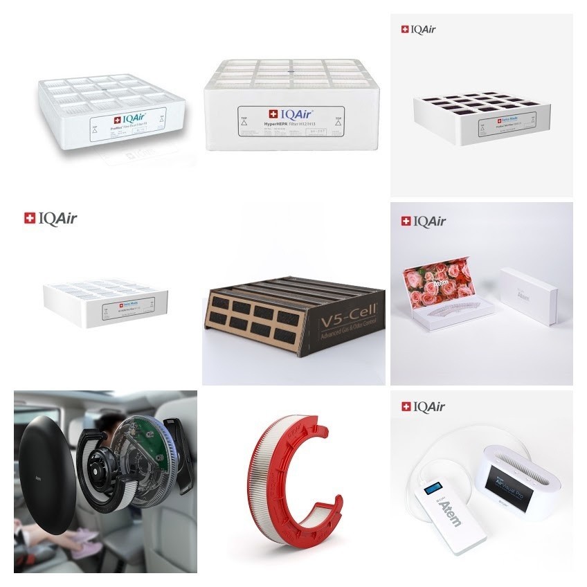 Filter, Air Purifier, Bag, Spare Battery, IQAir Atem Desk Car Healthpro 100 250 GC GCX CleanZone Air