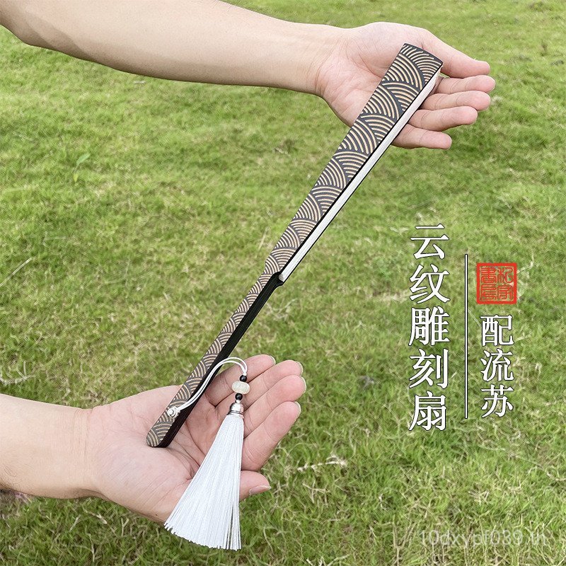 โลหะกังฟูพัดลมชายนิ้วไวน์พับพัดลมอลูมิเนียมอัลลอยด์สีขาวคลาสสิกไม้ไผ่แกนพัดลมเหล็กกระดูกสไตล์จีน RMS