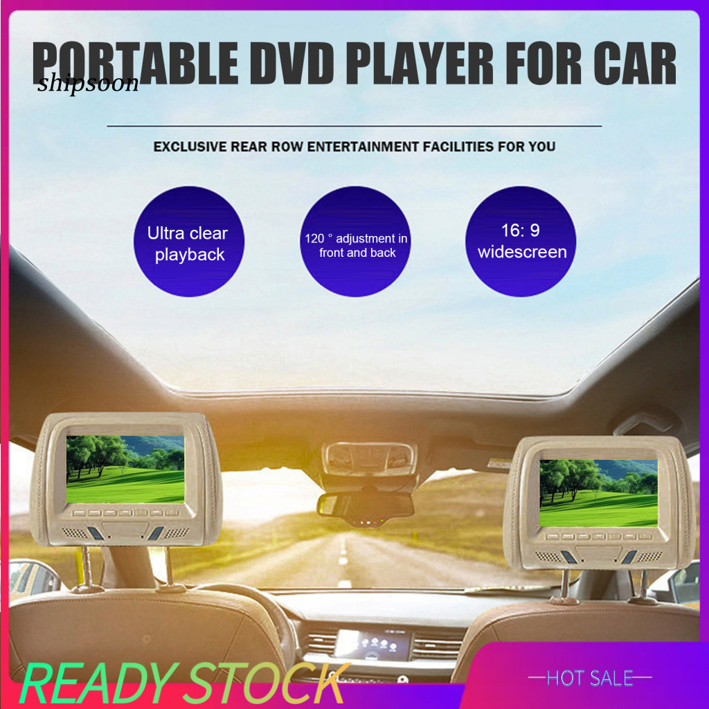 SN Headrest Dvd Player สําหรับรีโมทคอนโทรลรถยนต์ Mp5 จอแสดงผล 2 หน้าจอรถ Headrest Dvd Player รีโมทคอ