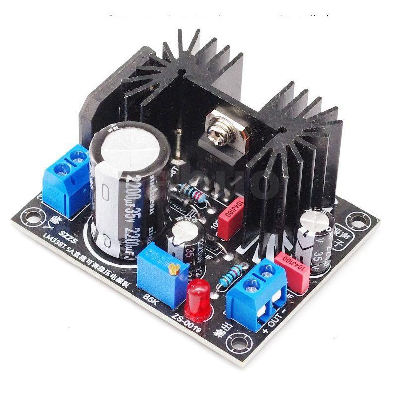LM317T LM338T LT1083CP ปรับ DC Power Supply 1.5 V-30 V 1.5A 5A 7A AC DC อินพุต LED ตัวบ่งชี้