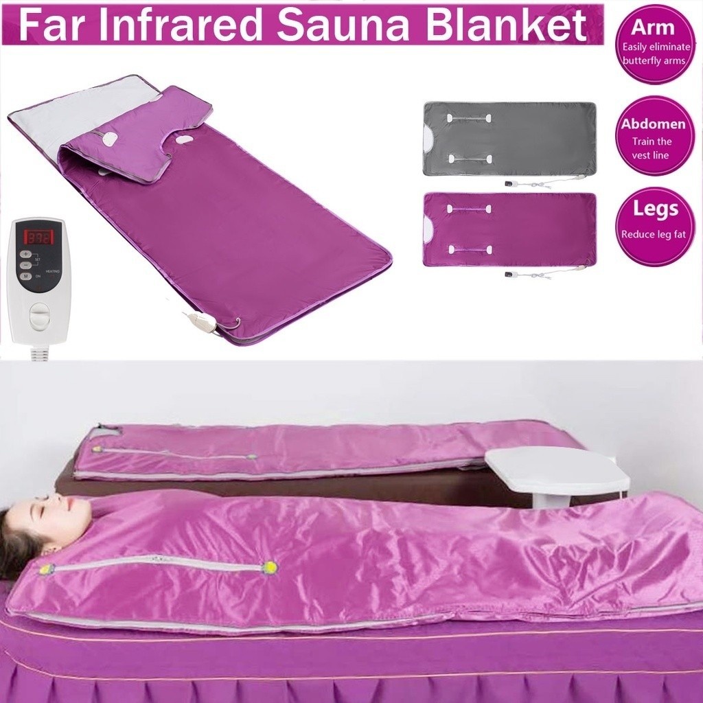 1500W Infrared Sauna Thermal Heating Blanket Electric Body Spa Stretchable Hand Sleeve Design Digita