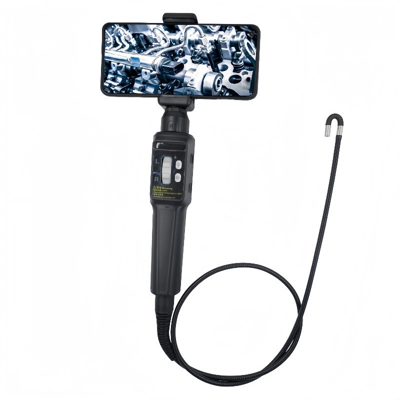 JC600 Articulent Borescope 6.2 มม. 210° กล้องเอนโดสโคปพวงมาลัยพร้อมไฟ LED 8 ดวง กล้องตรวจสอบรถยนต์แบ