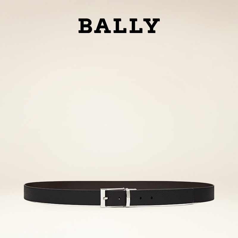 เข็มขัดหนังผู้ชายสีดำ BALLY - ของขวัญคริสต์มาส