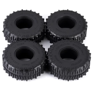 4 ชิ้น 1.3 "ยาง Mud Terrain Fit SCX24 1/24 TRX-4M 1/18 RC Crawler (33x72x26 มิลลิเมตร)