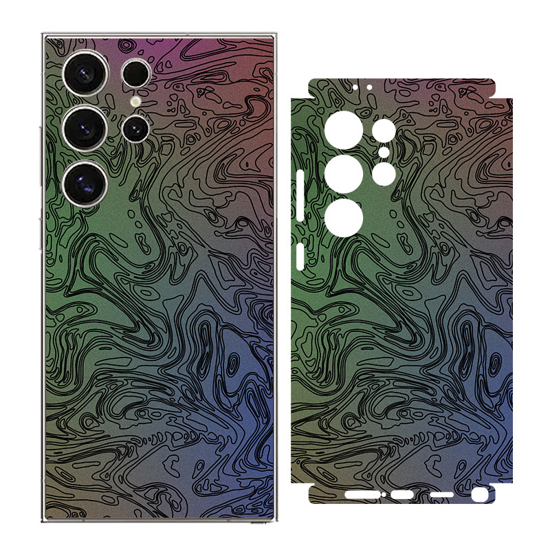 Zafeerskin รูปแบบน่ารัก Matte ฟิล์มผิวโทรศัพท์ด้านหลัง + ด้านข้างสติกเกอร์สําหรับ Samsung Galaxy S24