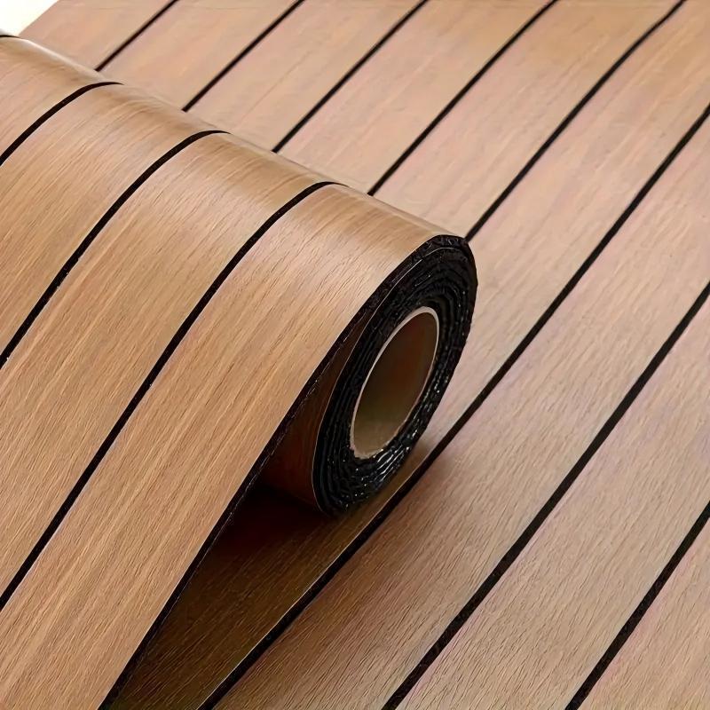 Wood Grain Pattern Self-adhesive 3D Foam Lattice Wall Sticker, Self-adhesive Ceiling Tiles, Suitable