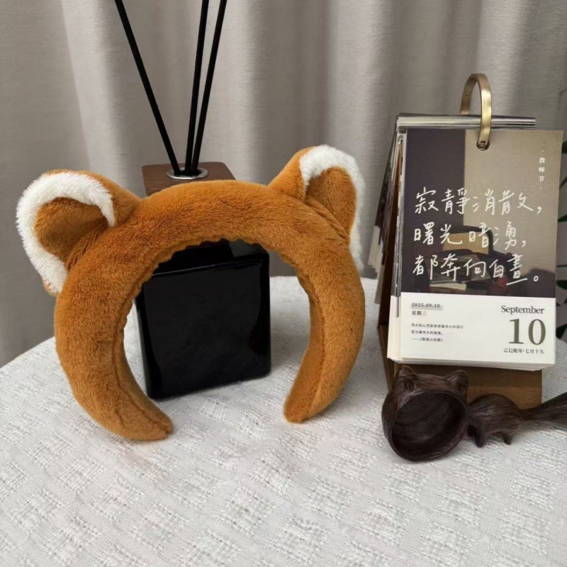 ตุ๊กตาแรคคูนคาดศีรษะการ์ตูน ใช้กับหูฟังและตกแต่งทรงผม - รูปที่ 6