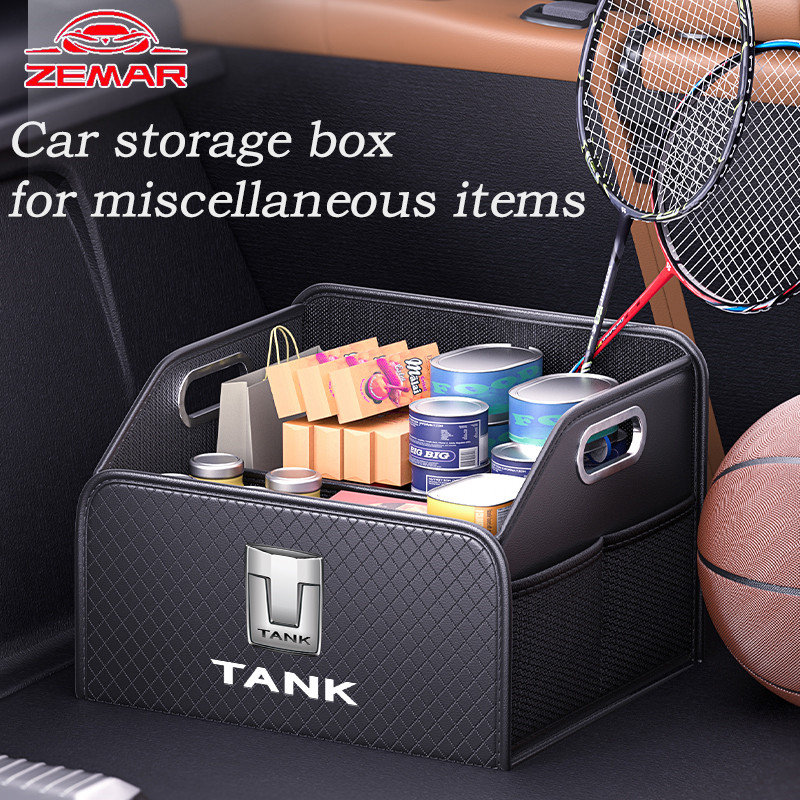 GWM Tank 300 กล่องเก็บรถยนต์หนังพับ กล่องเก็บรถยนต์ กล่องมัลติฟังก์ชั่น GWM Tank 300 Accessories Tan