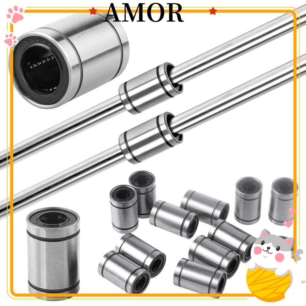 AMOR บูชเหล็กทนทานสําหรับเครื่องพิมพ์ CNC Part LM3UU LM4UU LM5UU LM6UU