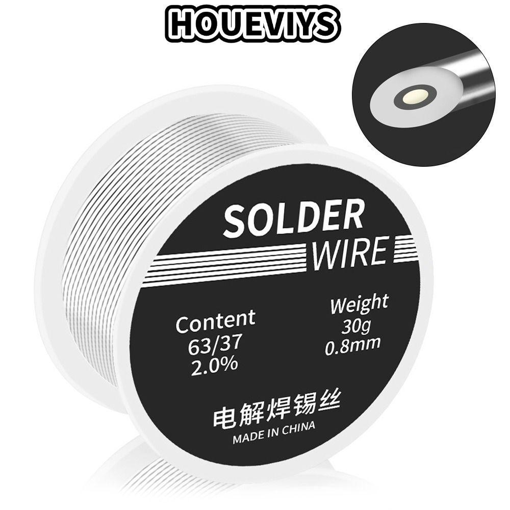 HUEVIS 30g 0.8mm ลวดเชื่อม FLUX 2.0% High Purity Low-melting ไฟแช็ก Solder Wire