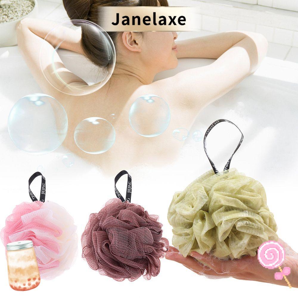 JANELAXE Bath Ball Household Body Exfoliate Nylon Wash Scrubbers พัฟแต่งหน้า