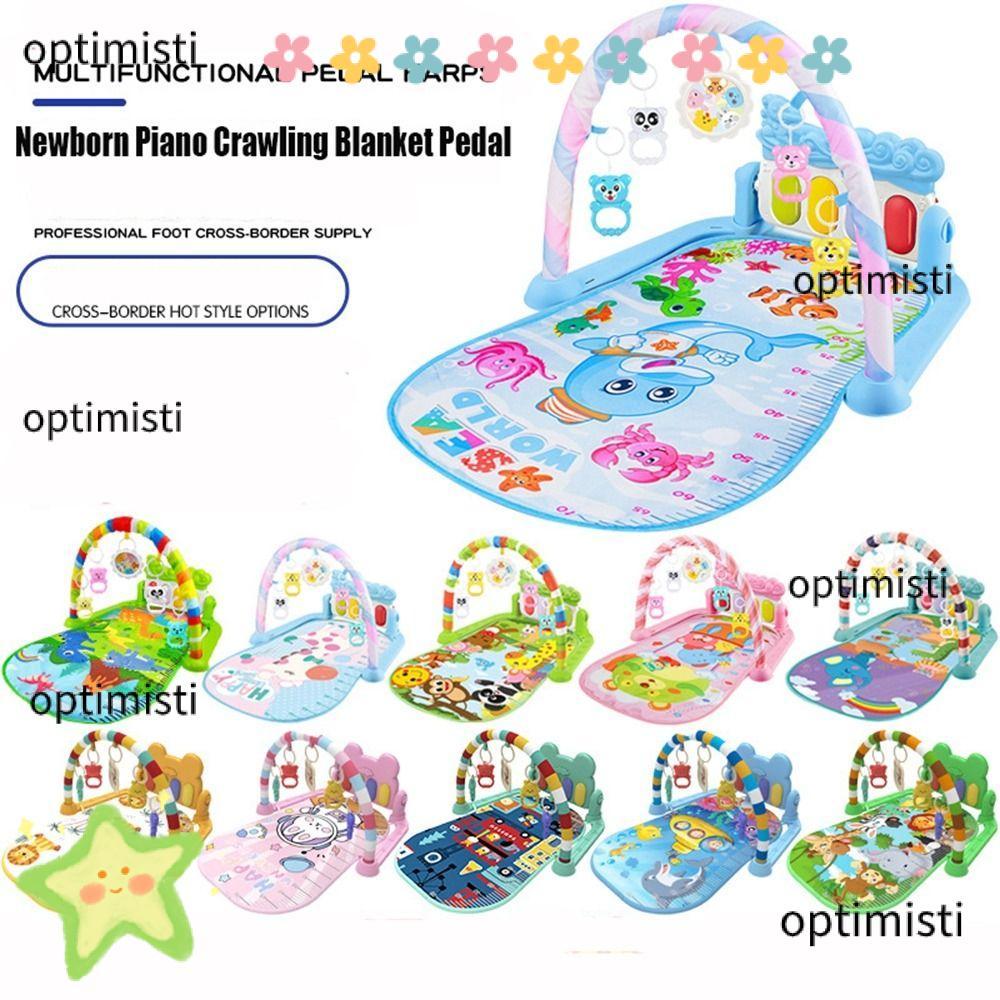 OPTIMISTI ขาตั้งฟิตเนสเด็กเล่นดนตรี, 10 รูปแบบ Early Education กิจกรรมเด็ก Gym Rack, คุณภาพสูงสไตล์ก