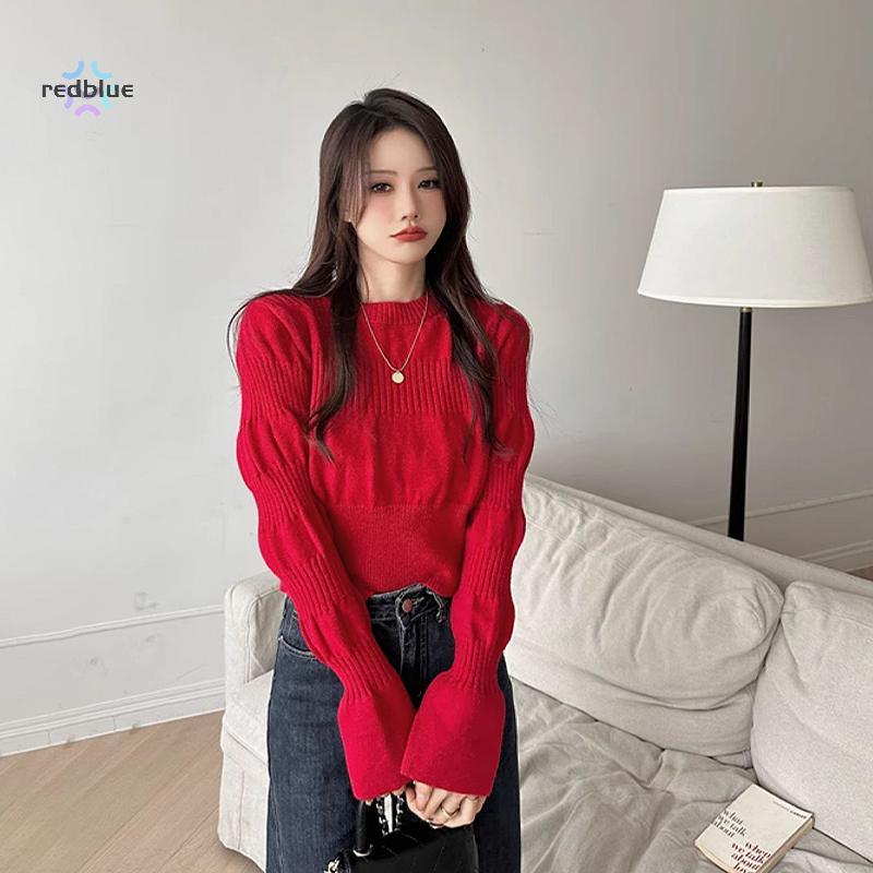 เสื้อแขนปompผู้หญิงสำหรับฤดูฝนและหน้าหนาว ดีไซน์รอบคอดูสวยงาม