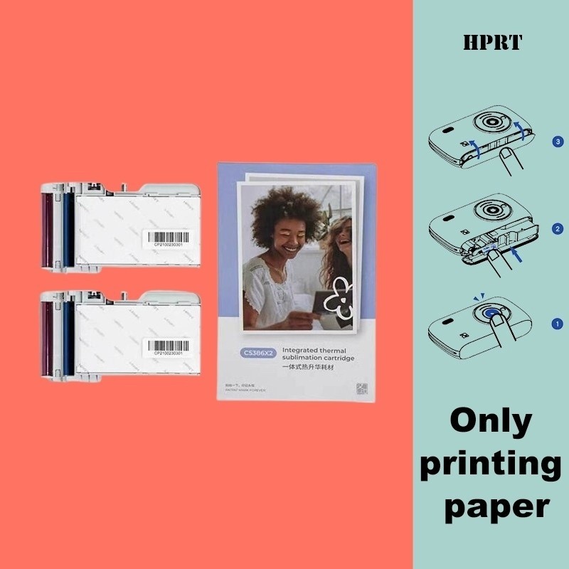 HPRT cp2100 original photo paper three inch paper printer specific ribbon easy to install and replac