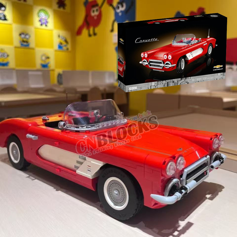 Creator Expert Corvette Chevrolet Corvette 10321(1210 ชิ้น) รุ่น Building Blocks Construct ของเล่นเด