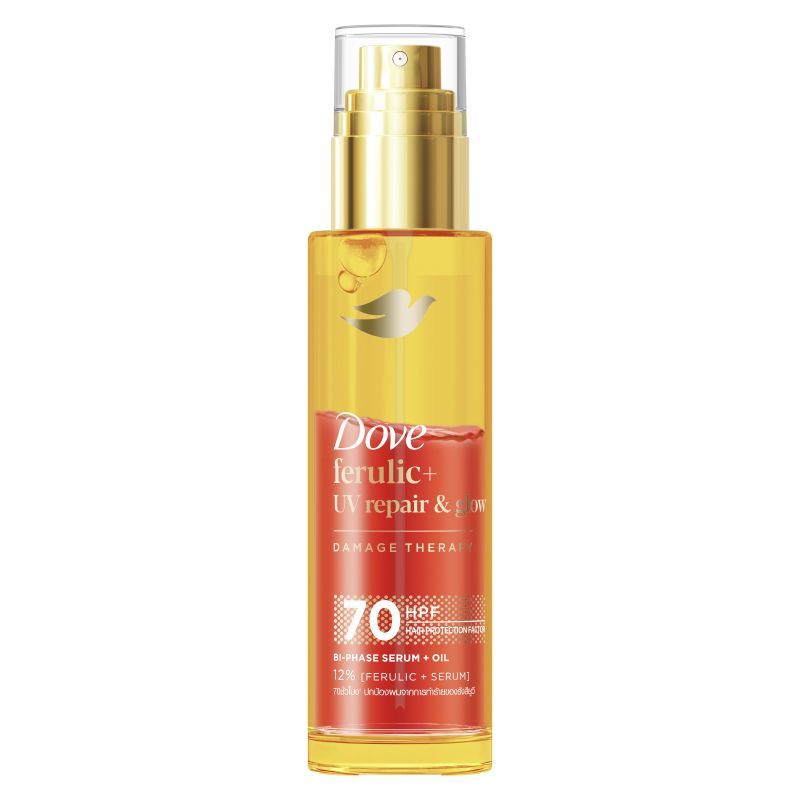 โดฟเซรั่มออยล์เฟอรูลิกยูวีรีแพร์แอนด์โกลว์ไบเฟส 77มล Dove Ferulic UV Repair and Glow [8851932489034]