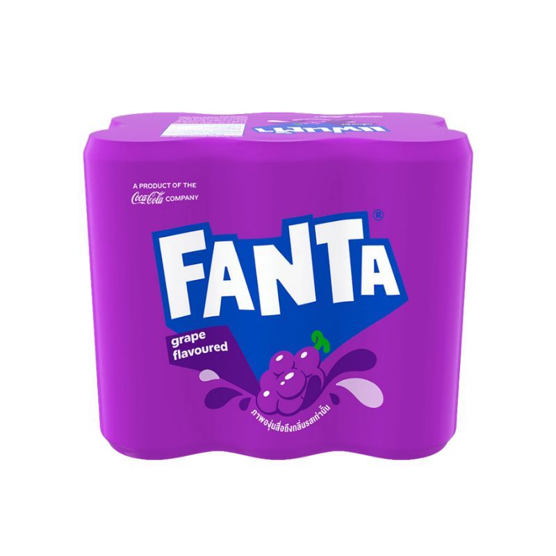 แฟนต้ากลิ่นองุ่นป็อป 325มล. แพค 6 Fanta Grape Pop Flavored 325ml.Pack 6 [หมายเลขบาร์โค้ด 8851959632192 ]