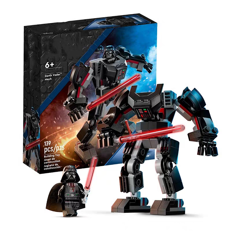 star wars เลโก้ Star Wars Mecha 75370 Stormtrooper 75369 Boba Fett 75368 Darth Vader Building Block 