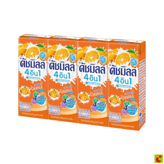 ดัชมิลล์ 4อิน1 ไมโคร แอคทีฟ โยเกิร์ตพร้อมดื่มยูเอชที รสส้ม 165 มล. x 4 ชิ้น