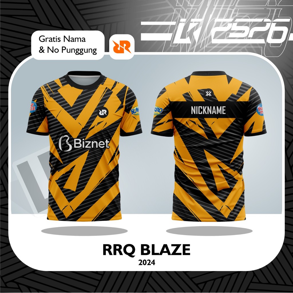 เสื้อแข่ง Rrq Blaze ล่าสุด 2024 เกม Esport