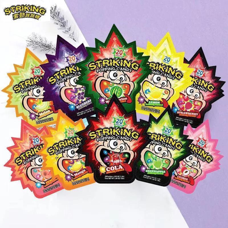 ของว่างในวัยเด็ก Hong Kong Sojin Candy Cola รสผลไม้ Popping Candy Popping Candy Importer ซูเปอร์มาร์